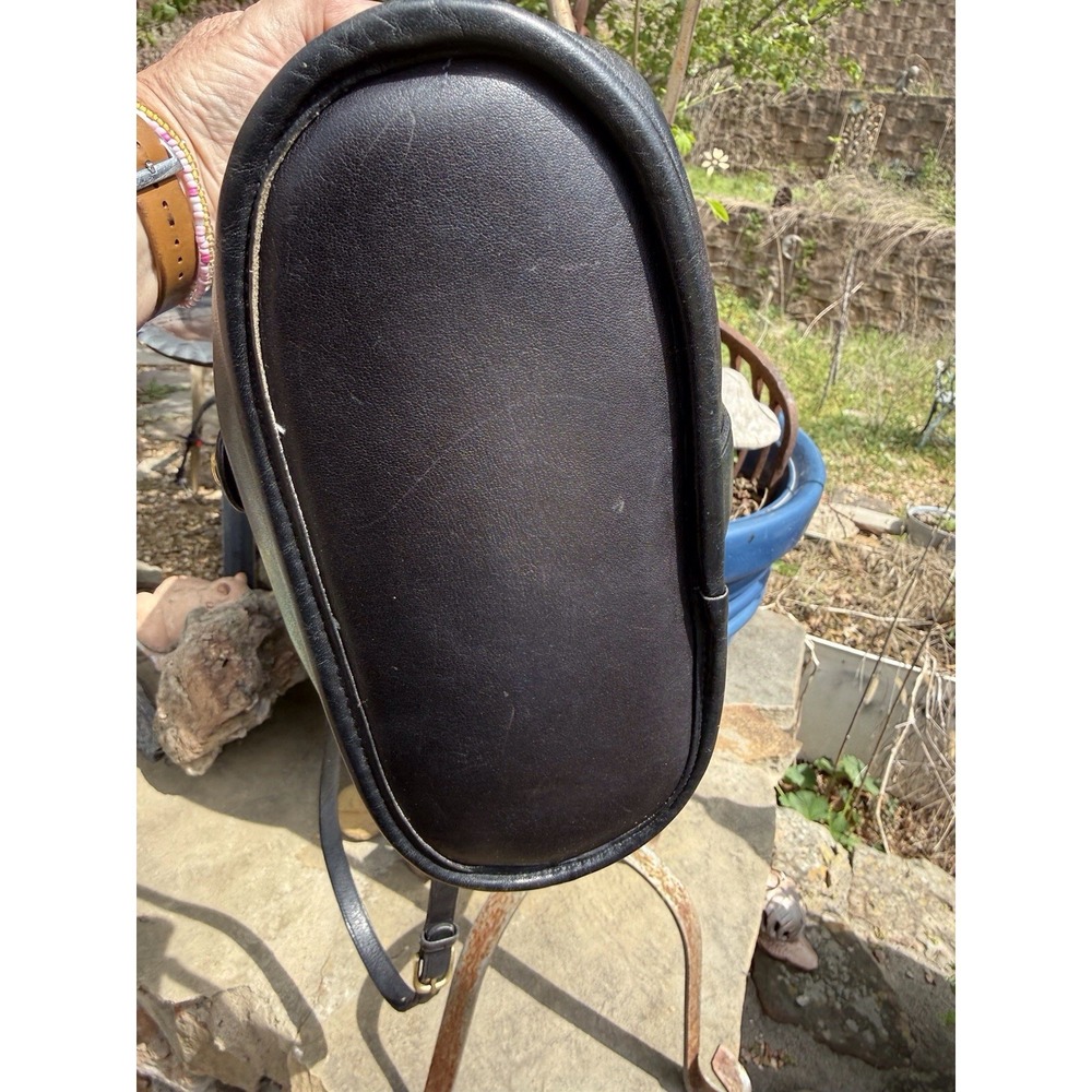 Coach Vintage Nottingham British Binocular Crossbody Bag Black Leather USA - Picture 7 of 16